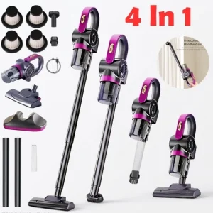 4-in-1 Cordless Vacuum Cleaner 120W Handheld Stick Rechargeable Pet Hair Car
