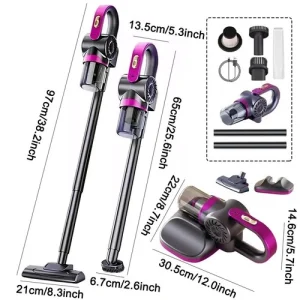 4 in 1 Stick Handheld Vacuum Cordless Vacuum Cleaner For Carpet Floor Pet Hair