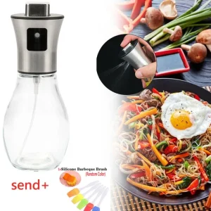 200ML Olive Oil Sprayer Cooking BBQ Spray Pump Dispenser Glass Kitchen Bottle