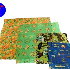 Beeswax Food Wraps Reusable Biodegradable Pack of 4 different sizes