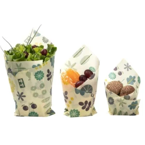 3pcs Premium Beeswax Food Cover Wraps Set, Organic, Reusable & Washable, BNIB
