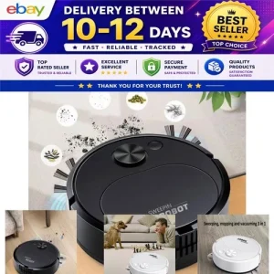 Donirt Robot Vacuum Mop 3-in-1 USB Rechargeable 1500Pa Smart Cleaner